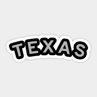 Texas Typography Sticker